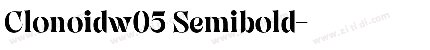 Clonoidw05 Semibold字体转换